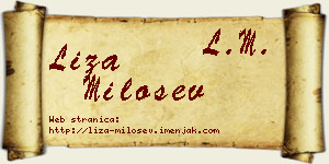 Liza Milošev vizit kartica